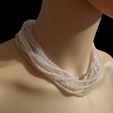 Tiffany & Co vintage genuine pearl and Rose Quartz necklace Tiffany Pearl Necklace, Pearl And Rose Quartz, Tiffany Pearls, Paloma Picasso, Rose Quartz Necklace, Rose Quartz Beads, Tiffany Co Jewelry, Quartz Beads, Quartz Necklace