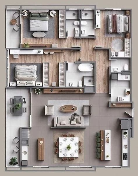 Architectural Blueprint, Minimal Office, Architectural Plan, Three Bedroom House Plan, Dream House Design, Modern Apartment Design, Small House Layout, Residential Building Design, Office Plan