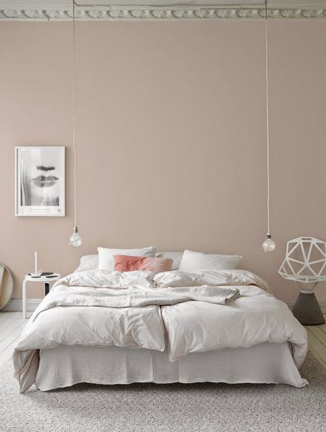 Dusty colours by Jotun | NordicDesign Jotun Lady, Adult Bedroom, Bedroom Paint, Pink Walls, Dream Bedroom, 인테리어 디자인, Interior Design Inspiration, Bedroom Wall, Modern Bedroom