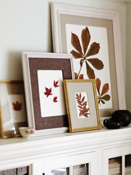 fall idea Holiday Card Display, Diy Holiday Cards, Framed Leaves, Diy Leaves, Autumn Decorating, Elegant Fall, Pressed Flower Art, Fall Diy, Diy Holiday