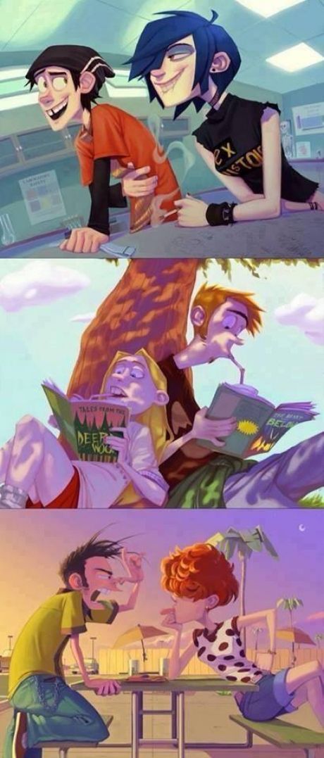 Ed Edd n Eddy with the Kanker Sisters. I didn't realize what this was until I saw the description, but this is awesome. Ed Edd And Eddy, Ed And Eddy, Ed Edd N Eddy, Ed Edd, All Grown Up, Old Cartoons, Cartoon Shows, Art Anime, Grimm