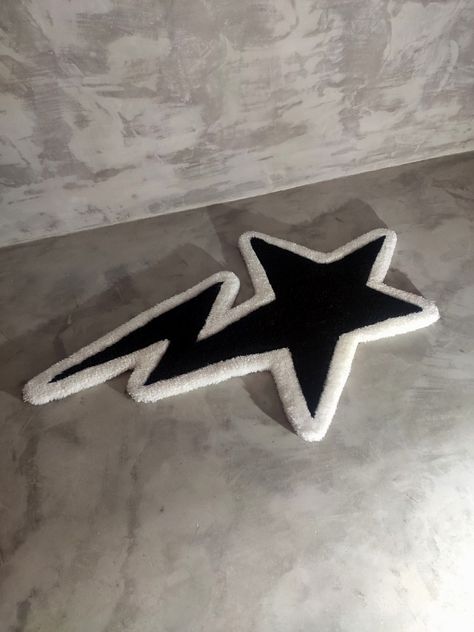 Follow me on Instagram 💥 Bape Rug, Chrome Star, Graphic Rug, Funky Rugs, Luxury Room Bedroom, Cute Diy Room Decor, Future Apartment Decor, Room Redesign, Gaming Room Setup