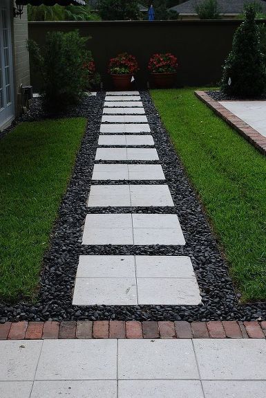 Choose Artistic Paver for Your Next Project! | Hometalk Paved Walkway, Landscape Pavers, Backyard Walkway, Pavers Backyard, Walkway Landscaping, Side Yard Landscaping, Paver Walkway, Modern Backyard Landscaping, Landscaping Inspiration