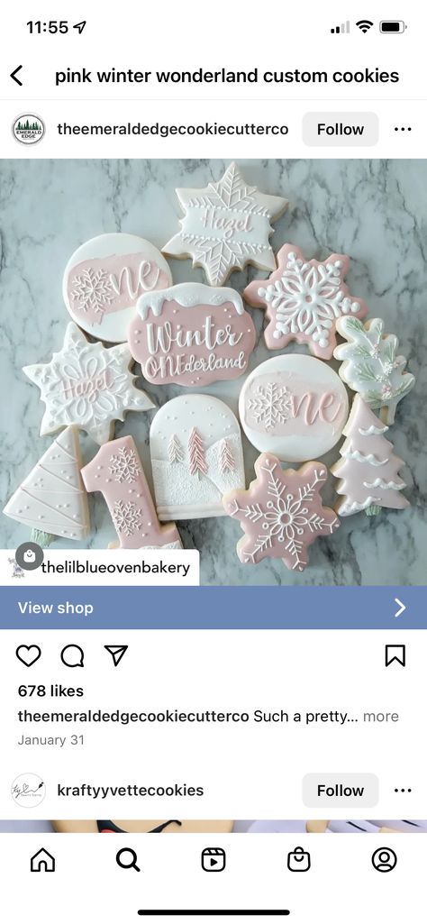 December Baby Shower Themes, Winter Baby Birthday, Winter Onderland Birthday, Winter Onederland Party Girl, Winter Onederland Cake, First Birthday Cookies, Winter Onederland Birthday Party, Winter Onederland Party, Onederland Birthday Party