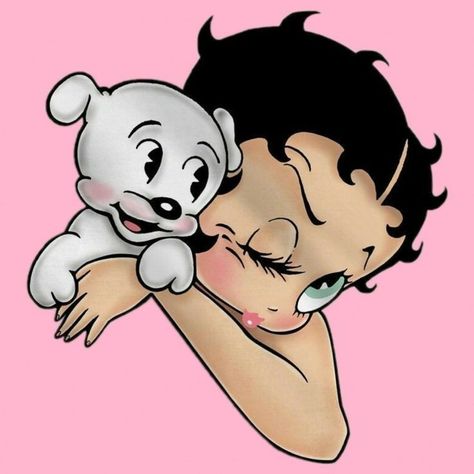 How To Draw Betty Boop, Betty Boop And Dog, Betty Boop Icon, Betty Boop Profile Picture, Betty Boop And Pudgy, Betty Boop Pfp, Pink Betty Boop, Betty Boop Posters, Betty Boop Pink