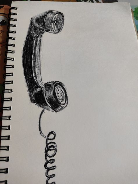 Telephone pen sketching Old Telephone Drawing, Old Phone Drawing, Telephone Sketch, Old Telephone Booth, Telephone Drawing, Pen Sketching, Old Telephone, Telephone Booth, Vintage Telephone