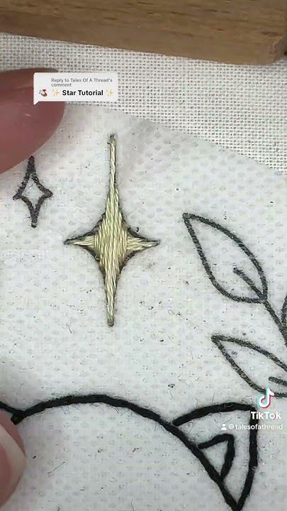 Star Tutorial Hand Embroidery #embroidery #stickandstitch #diy How To Embroider A Star, Unique Embroidery Ideas, Things To Embroider, Celestial Embroidery, Ghost Kitty, Magic Embroidery, Stick And Stitch, Owl Embroidery, Star Tutorial