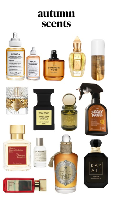 autumn fragrance inspiration #perfume #autumn #autumnscent #autumnperfumes #fragrance Face Shape Makeup, Best Body Sprays, Perfumes Aesthetic, Scent Layering, Autumn Fragrance, Autumn Scents, Deer Face, Seductive Perfume, Fall Fragrance