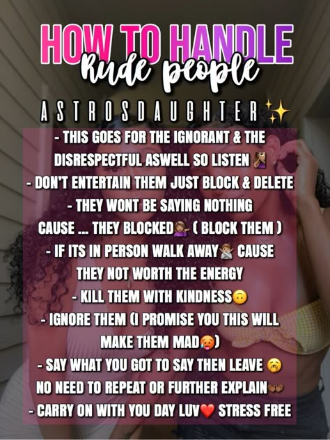 Teen Advice, Middle School Outfits, Rude People, Social Life Hacks, Girl Advice, Baddie Tips, Best Investment, School Survival, Self Confidence Tips