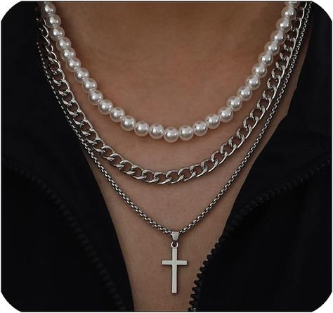 Necklaces Set, Cross Necklaces, Compass Pendant, Mens Accessories Jewelry, Necklace For Men, Pearl Choker, Accessories Jewelry Necklace, Cuban Link, Steel Chain