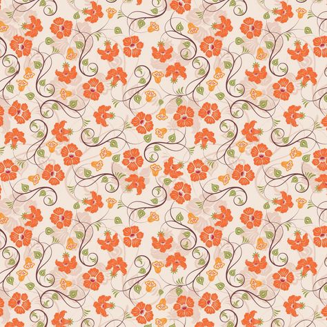 Orange Computer Wallpaper, Orange Floral Background, Orange Scrapbook Paper, Orange Blanket, Flower Print Pattern, Flower Sheets, Decal Ideas, Pretty Backgrounds, Invitations Diy