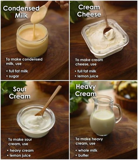 Vegan Baking Substitutes, Heavy Cream Recipes, Flavored Butters, Life Made Simple, Tv Recipes, Ezekiel Bread, Homemade Sauce Recipes, Homemade Condiments, Food Infographic