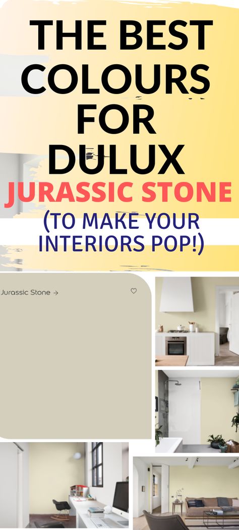 the best paint colours for Dulux Jurassic stone, to make your interiors pop Mossy Stone Dulux Paint, Dulux Jurassic Stone, Dulux Colour Schemes, Dulux Paint Colours, Colour Guide, Dulux Paint, Uk Homes, Chic Interior, Paint Colours