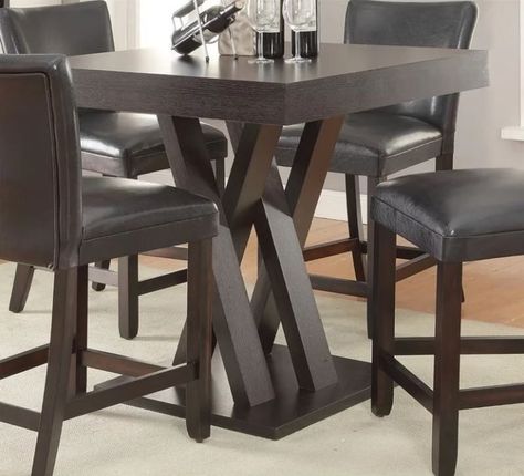 Square Bar Table Kitchen Furniture Pub Dining Bistro Dinette Counter Height Wood #Coaster #Modern Tall Kitchen Table, Kitchen Ideas Remodel, Dinning Room Furniture, Counter Height Table Sets, Dining Room Table Sets, Colorado Design, Tall Kitchen, Dining Room Decorating, Bar Table Sets