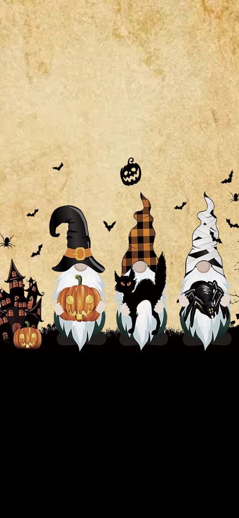 Gnome Halloween Wallpaper, Fall Tumbler Cups Sublimation, Halloween Gnomes Wallpaper, Fall Gnome Wallpaper Iphone, Gnomes Wallpaper, Fall Esthetic, Christmas Phone Backgrounds, Gnome Wallpaper, Fall Chalkboard