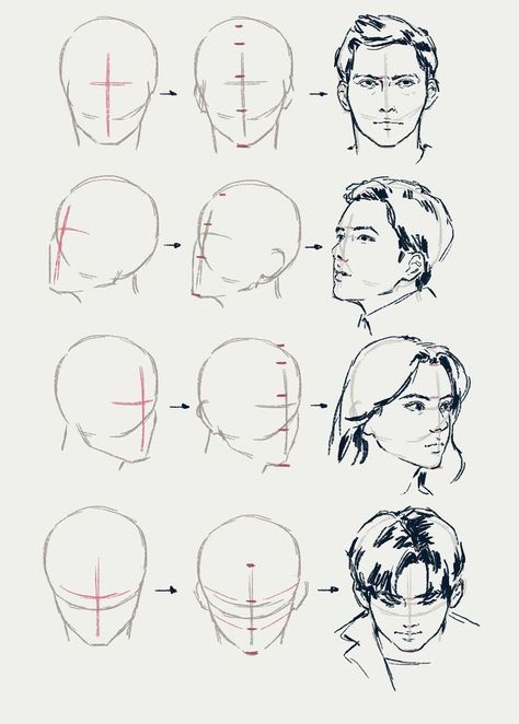 Side Face Tutorial, Three Fourths View Face, Human Sketches Face, Heads In Different Angles, Face Sketch Tutorial, Side Face Drawing, Human Face Drawing, Face Tutorial, Side Face