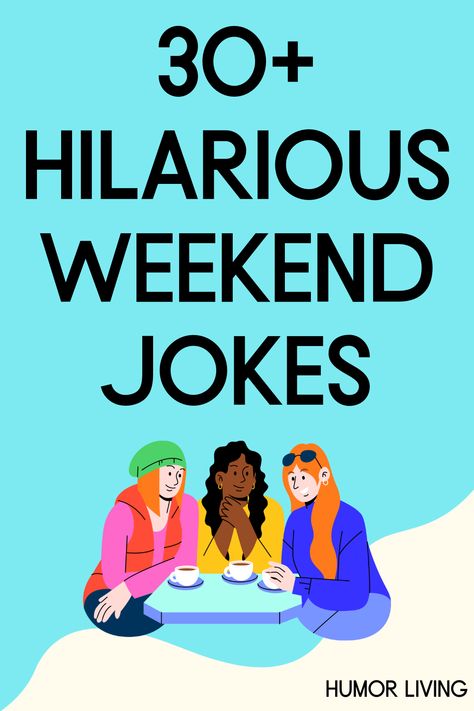 Weekends allow you to relax, enjoy life, and run errands. It’s essential for stress relief and joy. Sit back and laugh with the funniest weekend jokes. Weekend Jokes, Friday Jokes, Saturday Humor, Weekend Humor, Sit Back, Enjoy Life, Funny Jokes, Humor, Funny