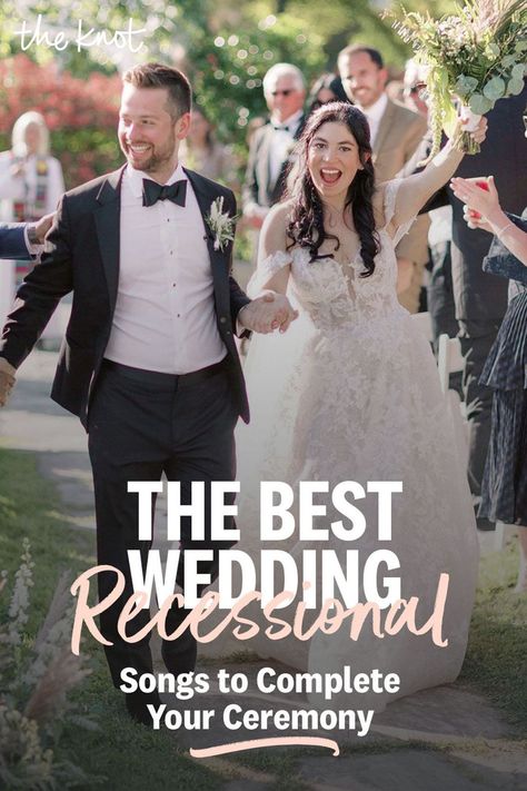 Music Playlist For Wedding, Fun Recessional Wedding Songs, Wedding Recessional Ideas, Country Recessional Wedding Songs, Pre Ceremony Music Wedding, Wedding Recessional Songs Upbeat, Songs For Bridal Party Entrance Ceremony, Recessional Wedding Songs Upbeat, Wedding Day Songs