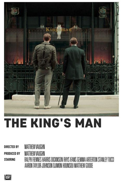 The Kings Man, Kingsman 3, Polaroid Movie Poster, Harris Dickinson, Matthew Vaughn, Djimon Hounsou, Matthew Goode, Aaron Taylor, Ralph Fiennes