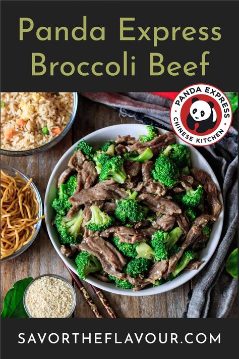 Find out our secrets to achieve tender beef and crispy broccoli every single time in this easy recipe! Our Panda Express broccoli beef copycat recipe is so delicious, you'll want to make this healthy Chinese takeout dish at home tonight. Panda Express Broccoli Beef Recipe, Panda Express Broccoli, Sweet Fire Chicken, Panda Express Recipes, Crispy Broccoli, Healthy Chinese, Beef Broccoli, Beef And Broccoli, Chinese Takeout