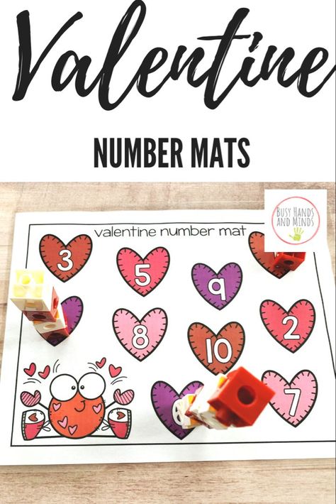 Valentine Math Preschool, Valentine Math Activities, Teaching Creativity, February Preschool, Preschool Valentines Activities, Preschool Math Centers, February Activities, Kindergarten Valentines, Math Valentines