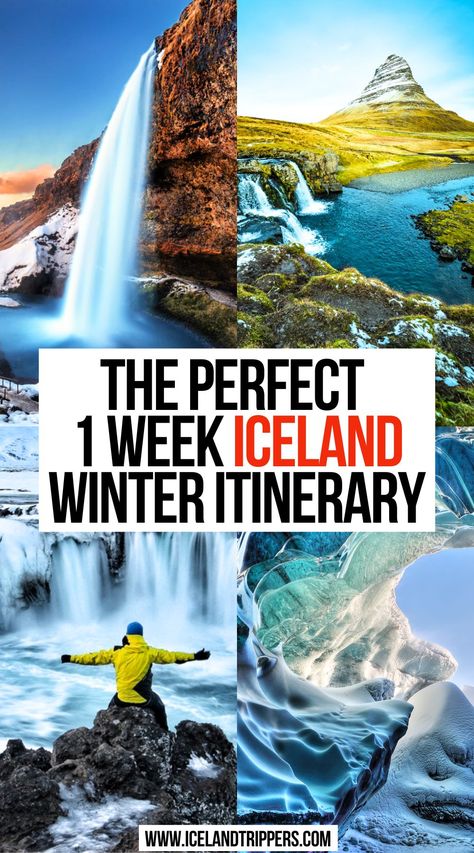 The Perfect 1 Week Iceland Winter Itinerary Iceland Itinerary November, 2 Days In Iceland, Iceland Family Vacation, Where To Stay In Iceland, Iceland Winter Travel, Iceland In February, Iceland February, Iceland Spring, Iceland In October