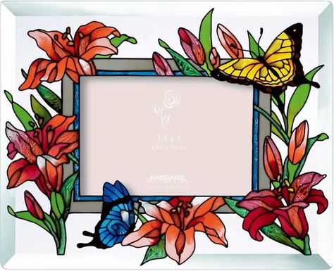 Glass Painting Ideas Picture Frames, Picture Frames Diy, Glass Painting Ideas, Glass Photo Frames, Glass Picture Frames, Glass Painting Designs, Fabric Paint Designs, Stained Glass Paint, Picture Frame Decor