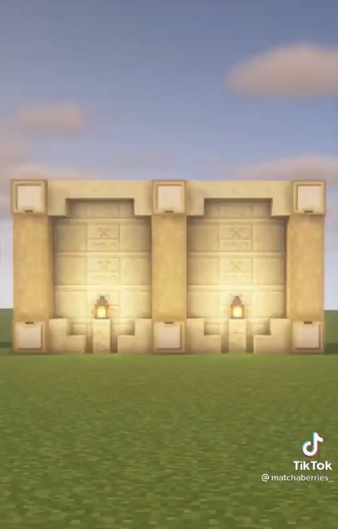 Desert Villager Trading Hall Minecraft, Minecraft Sand Wall Designs, Sandstone Wall Minecraft, Minecraft Desert Wall Designs, Minecraft Sand Path, Minecraft Sandstone Palette, Minecraft Desert Fountain, Desert Home Minecraft, Sandstone Minecraft Builds