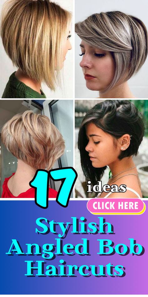 Explore Trending Angled Bob Haircuts for a Chic 2024 Makeover Angled Bob Shaved Back, Layered Angled Bob Hairstyles, Angled Bob Haircuts 2024, Angled Bob Haircuts For Fine Hair, Angled Bob Haircuts Medium, Swing Bob Haircut, Blonde Angled Bob, Hair Beach Waves, Curly Angled Bobs