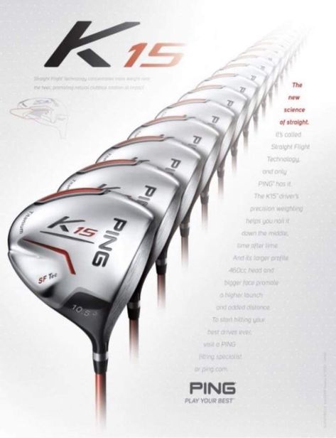 this ad shows knowledge through the diagram and the body copy by explaining the product’s technology Ping Golf, Good Drive, Golf Driver, Golf Drivers, Golf Irons, The Martin, Print Advertisement, Golf Sport, Google Ads