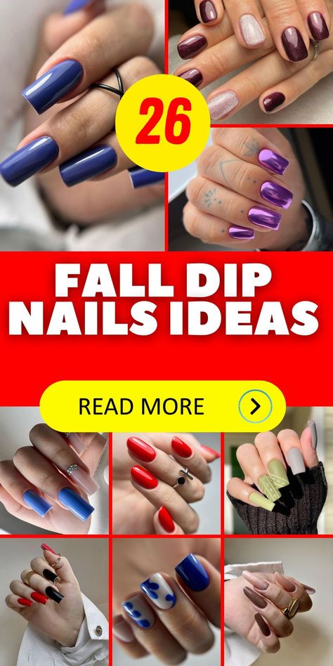 Discover beautiful fall dip nails with a variety of colors and designs that capture the mood of the season. From pretty matte green to bold chrome accents, these nails are perfect for any nail shape. OPI offers great ideas for almond and short square nails, making it easy to find the perfect look. Available at your favorite retailer, these fall dip nails are trendy, easy to apply, and come at a great price. Fall Nail Ideas Dip Powder, September Nail Ideas Dip Powder, November Nails Fall Short Dip, Dip Powder Nails With Designs Fall, Square Dip Powder Nails Fall, Fall Dip Powder Nail Ideas, Sns Dipping Powder Nails Fall 2023, Current Nail Trends 2023 Fall, Dip Powder Nails For Fall