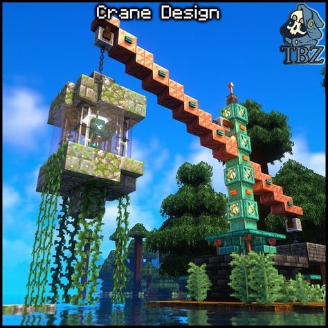 Minecraft Building Blueprints, Minecraft Steampunk, Minecraft Structures, Crane Design, Minecraft Castle, Minecraft Room, Cute Minecraft Houses, Minecraft Furniture, Minecraft Plans