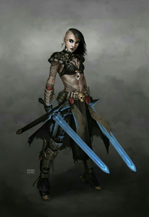 Goth warrior chick Dark Heresy, Pathfinder Character, Hybrid Design, Fantasy Warrior, Warhammer 40000, Arte Fantasy, Fantasy Rpg, Fantasy Inspiration, Female Character Design