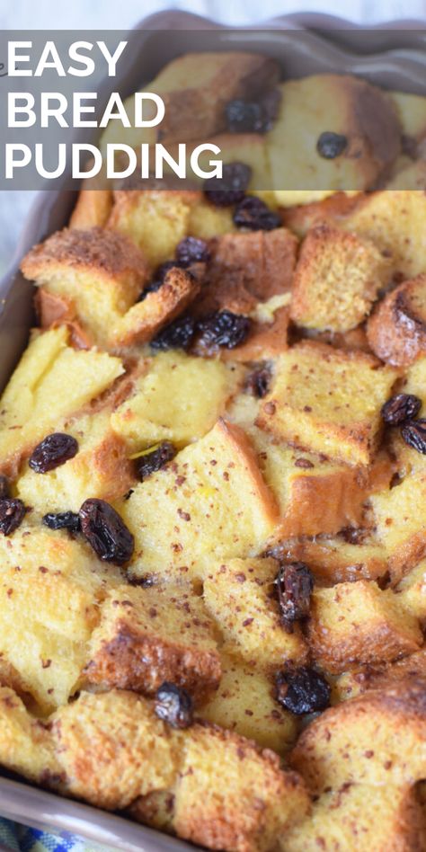 This simple bread pudding recipe is the ultimate comfort food. It is super simple to make and is the perfect dish to warm you up inside on a cold day. The custard is delicious and the spices make this a recipe to keep. #bubbapie #breadpudding #breakfast #brunch #dessert #comfortfood Southern Bread Pudding Recipe, Artsy Kitchen, Southern Bread Pudding, Bread Pudding Recipe Easy, Easy Bread Pudding, Bread Pudding Dessert, Cinnamon Bread Pudding, Brioche Bread Pudding, Best Bread Pudding Recipe