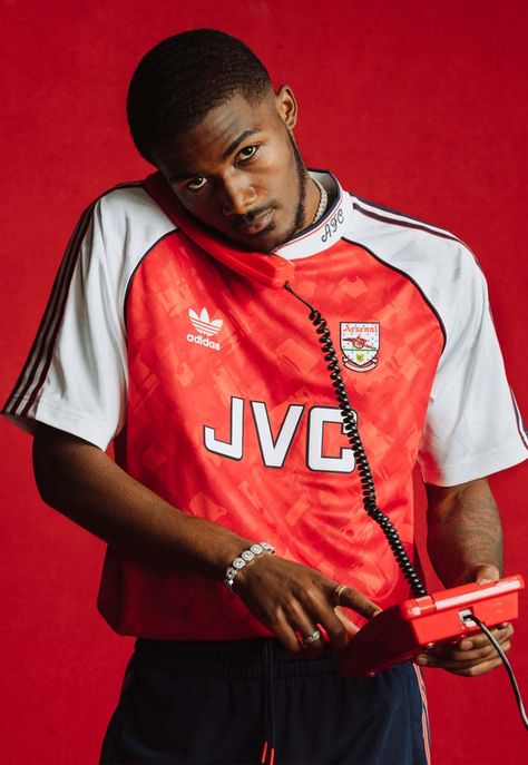 adidas Originals x Arsenal Launch 90s-Infused Collection - SoccerBible Retro Football Jersey, David Seaman, Tony Adams, Ian Wright, Arsenal Jersey, Goal Celebration, Vintage Football Shirts, Jersey Outfit, Retro Football