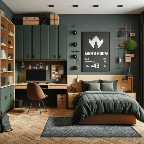 Boys Industrial Bedroom Ideas, Gaming Bedroom Ideas For Men, Boy Bedroom Colors, Teen Boy Bedroom Gamer, Boys Bedroom Ideas Age 7, Small Boys Room Ideas, Boys Bedroom Ideas Teen, Boy Teenager Bedroom Ideas, Teen Bedroom Ideas For Boys