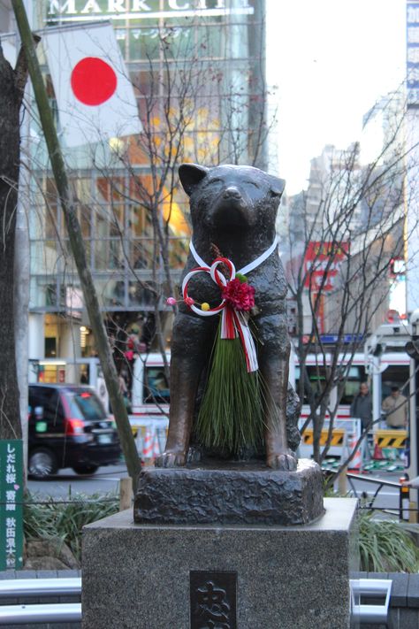 Hachiko Statue, Shibuya Station, Statue Base, Inktober 2023, Japanese Akita, Dream Country, Memorial Statues, Japanese Mythology, Shibuya Tokyo