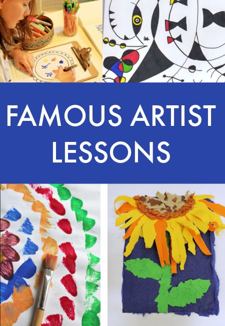 Children's art lessons and craft activities - NurtureStore Sunflower Art Project, Famous Artists For Kids, Art Handouts, Art History Lessons, Haring Art, Art Criticism, French Kids, Artist Project, Famous Artwork