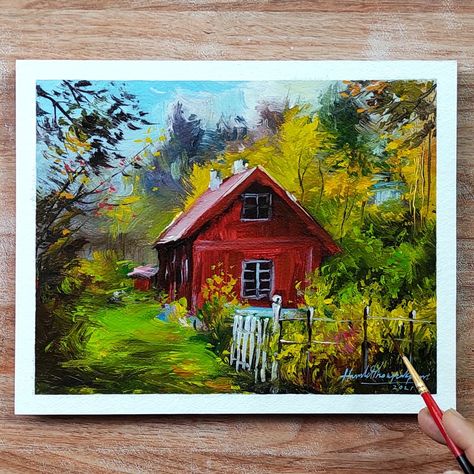 Acrylic Landscape Painting Canvas, Painting Art Projects Acrylic, Hamlet Shougrakpam Art, Watercolor Paintings Landscape, Landscape Art Acrylic, Landscape Paintings Watercolor, Acrylic Landscape Paintings, Nature Landscape Painting, Nature Paintings Acrylic