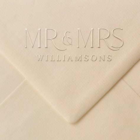 Minimal & Elegant Custom Mr & Mrs Couple’s Name Embosser Serif Typography, S Name, The Wedding Date, Newlywed Gifts, Free Birthday Invitations, Free Birthday Invitation Templates, Kids Stationery, Hair Accessories Jewelry, Mr And Mrs