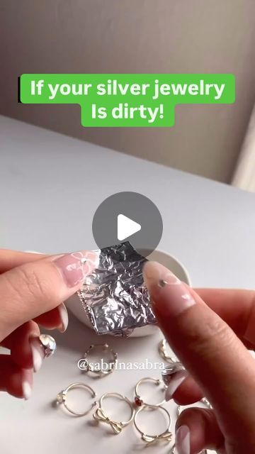 Clean Silver Jewelry, Trick Words, Jewelry Hacks, How To Clean Silver, Silver Cutlery, Cleaning Silver Jewelry, Diy Life Hacks, May 11, Ring Bracelet