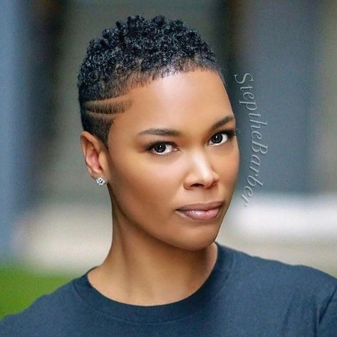 Are you looking for a new hairstyle that is low maintenance and perfect for your natural hair? Short haircuts are a great option for black women who w... Short Natural Haircuts, Short Natural Curly Hair, Black Hair Short Cuts, Shaved Hair Designs, Tapered Natural Hair, Natural Hair Cuts, Natural Hair Short Cuts, Tapered Haircut, 80s Hair