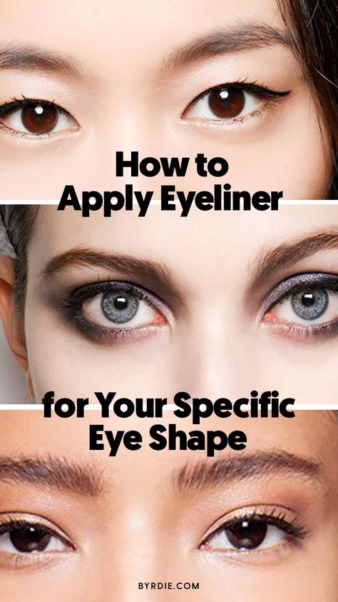 Eyeliner By Eye Shape, Where To Put Eyeliner, How To Do Eyeliner For Beginners, Step By Step Eyeliner, Eyeliner Application, Eyeliner Techniques, How To Do Eyeliner, Eyeliner For Beginners, Perfect Eyeliner