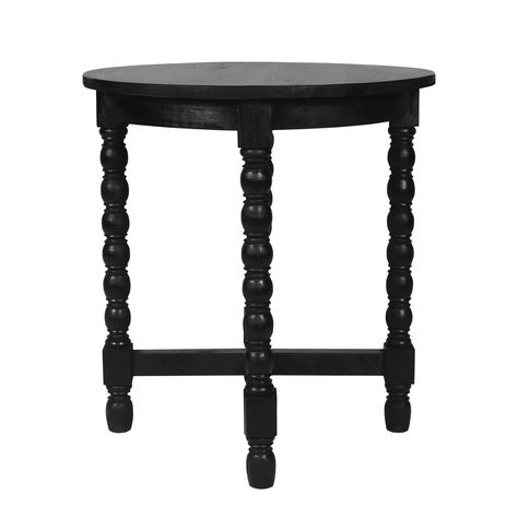 Adair Bobbin Leg Side Table, Black Satin Chic Bedside Table, Remodel Garage, Saddle Club, Lake House Bedroom, Dark Academia Cottagecore, Solid Wood Side Table, Antique Aesthetic, Round Accent Table, Wood End Table