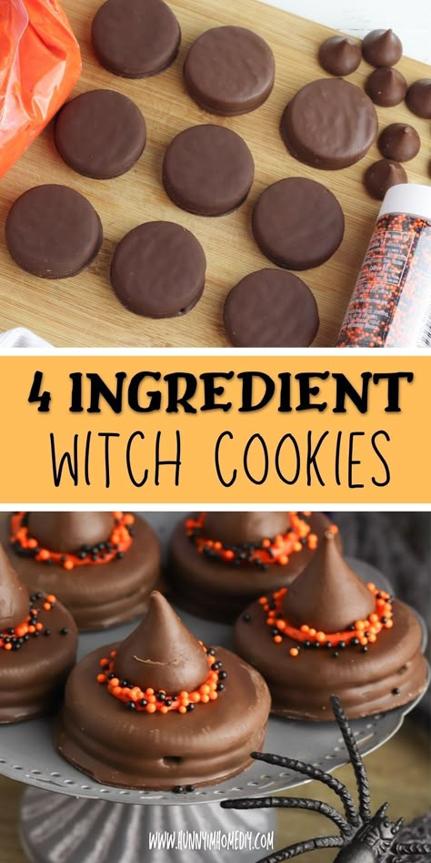 Easy Decorated Cookies, Witch Cookies, Fall Hayride, Cute Witch Hat, Bake Halloween, Halloween Party Desserts, Fun Halloween Desserts, Halloween Party Food, Perfect Halloween Party