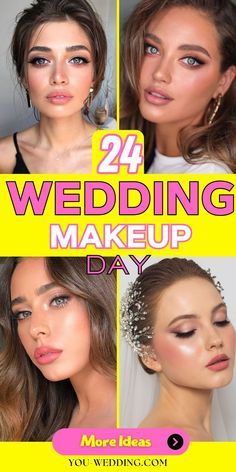 Makeup For Wedding Brown Eyes, Natural Makeup For Wedding Brown Eyes, Soft Glam Wedding Makeup, Soft Glam Wedding, Wedding Makeup Redhead, Makeup For Wedding, Blonde Bride, Bridal Makeup Tutorial, Bold Eyeliner