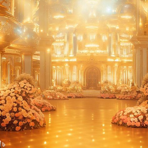 Gold Kingdom Aesthetic, Golden Castle Aesthetic, Golden Palace Fantasy Art, Golden Palace Aesthetic, Golden Kingdom Aesthetic, Sun Kingdom Aesthetic, Sun Castle, Sun Kingdom, Golden Kingdom