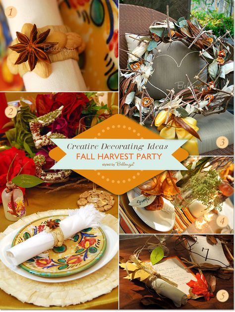 Creative and Crafty Decorating Ideas for a Fall Harvest Party! Birthday Party For Adults, Diningroom Ideas, Party For Adults, Table Elements, Fall Harvest Party, Table Floral Arrangements, Fall Candy, Fall Birthday Parties, Party Favors For Adults