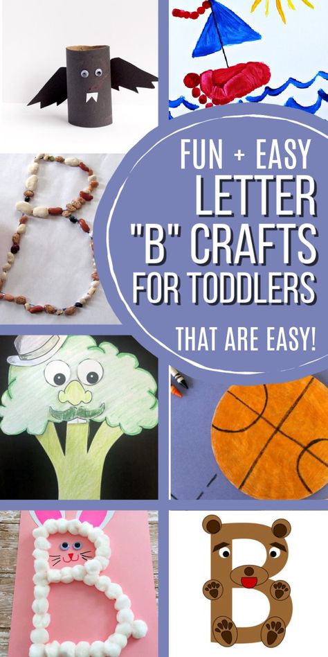 Alphabet Crafts For Toddlers, Preschool Letter B, Letter B Activities, Alphabet Crafts Preschool, Alphabet Drawing, Crafts For Toddlers, Abc Activities, Teaching Toddlers, Alphabet Crafts