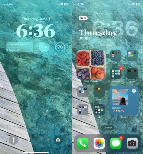 Summer Phone Organization, Phone Theme Summer, Summer Aesthetic Homescreen, Summer Homescreen Ideas, Summer Ios Homescreen, Ocean Homescreen, Summer Home Screen, Summer Ios, Summer Homescreen